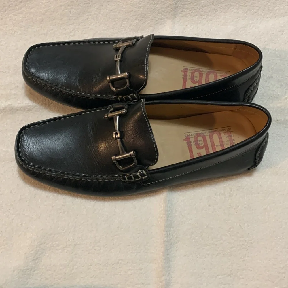 1901 Destin Horsebit Men’s Black Leather Slip On Shoe 11